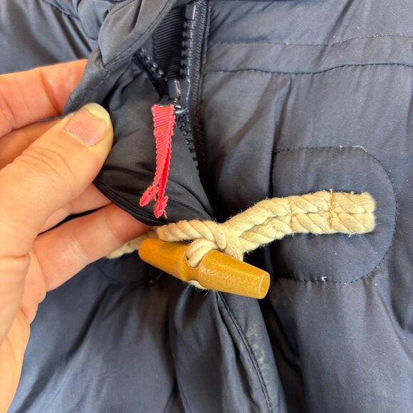 Crewcuts Girls 6 / 7 Blue Down Filled Toggle Faux Fur Hooded Winter Jacket - Picture 8 of 10